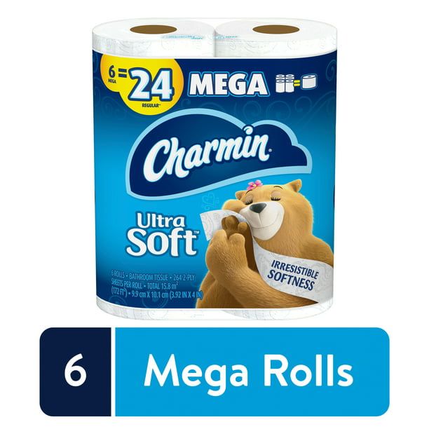 Charmin Ultra Soft Toilet Paper, 6 Mega Rolls