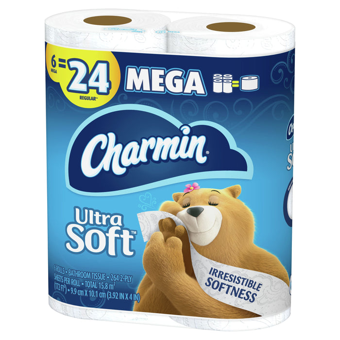 Charmin Ultra Soft Toilet Paper, 6 Mega Rolls