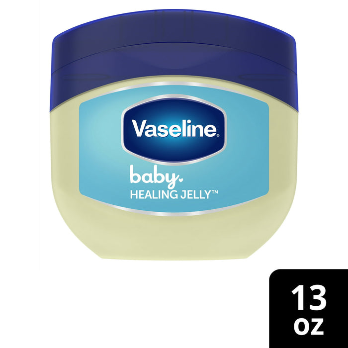 Vaseline Baby Healing Petroleum Jelly Unscented for Diaper Rash & Sensitive Skin, 13 oz