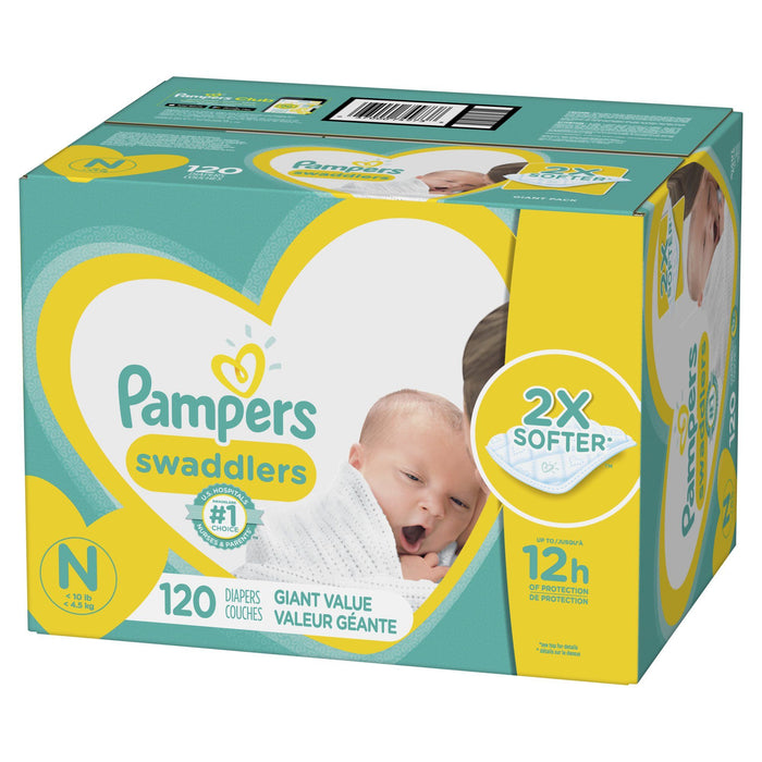 Pampers Swaddlers Newborn Diapers Size Newborn 120 Count