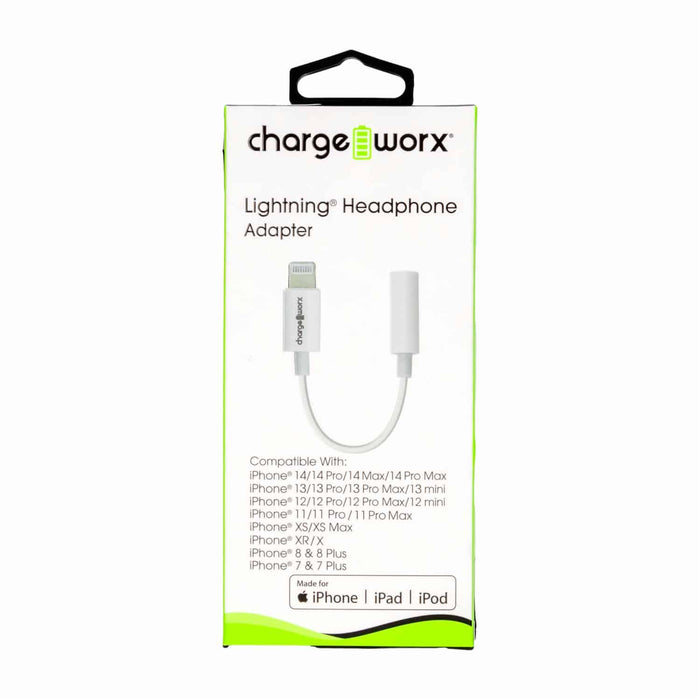 Charge Worx Lightning to 3.5 mm Headphone Adapter