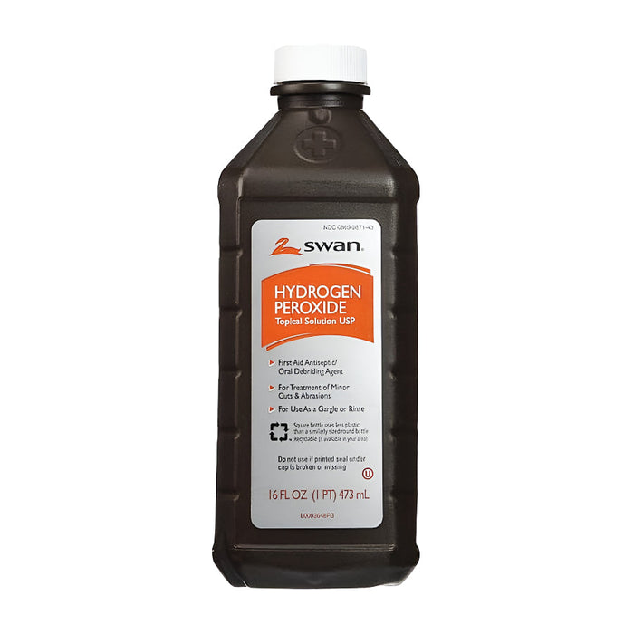 Swan Hydrogen Peroxide Antiseptic Topical Solution, 16 Oz