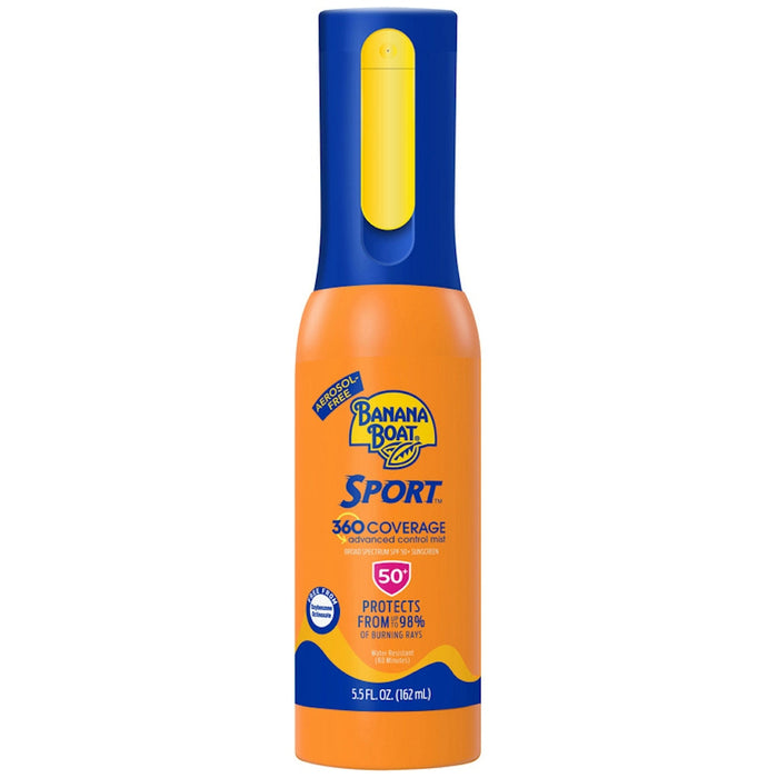 Banana Boat Sport 360 Coverage Advanced Control Mist Sunscreen Sprayer - SPF 50 - 5.5 Fl Oz