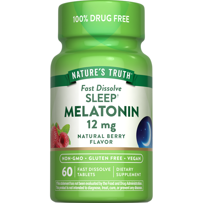 Nature's Truth Natural Berry Flavor Fast Dissolve Tablets 12 Mg Sleep Melatonin