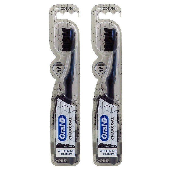Oral-B Toothbrush Charcoal Medium Whitening Therapy