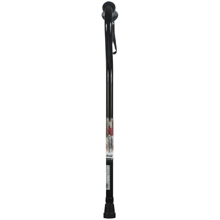 Adjustable Height Offset Handle Cane Black Crackle