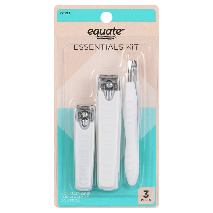 Equate Beauty Manicure Kit with Finger and Toenail Clippers, Tweezers