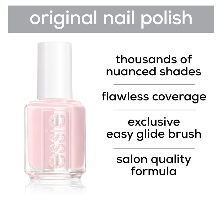 essie Salon Quality 8 Free Vegan Nail Polish, Sheer Pale Pink, 0.46 fl oz