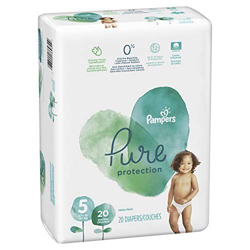 Pampers Pure Protection Natural Diapers, Size 5, 20 Count