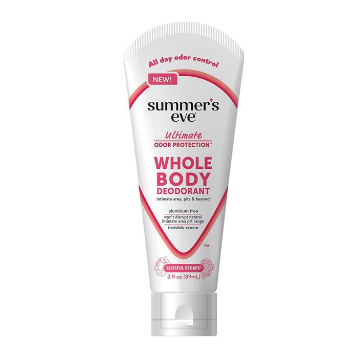 Summer's Eve Whole Body Deodorant Cream, Aluminum-Free, Blissful Escape, 3 oz