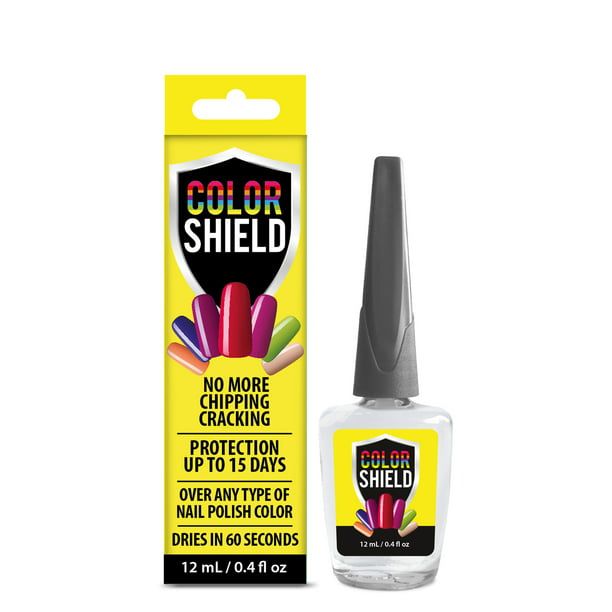 Color Shield Quick Dry Top Coat, Gel Look Shine Natural Dry, 0.40 fl oz