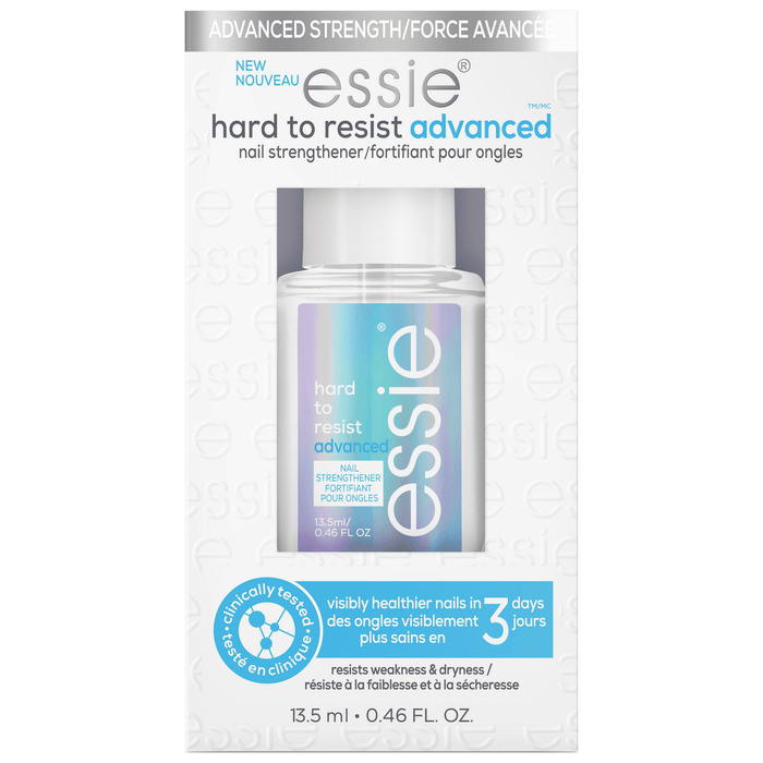 essie Hard to Resist Instant Strength Vegan Nail Strengthener Treatment, 0.46 fl oz Bottle