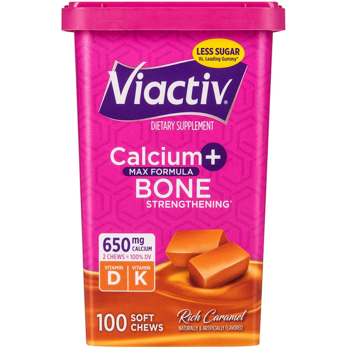 Viactiv Calcium Plus D Dietary Supplement Soft Chews - Caramel - 100ct