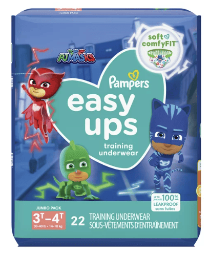 Pampers Easy Ups Training Underwear Boys Size 5 3T-4T, 22 Count