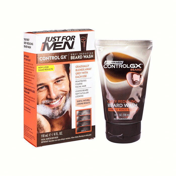 Just For Men Control GX Grey Reducing Beard Wash, 4 Fl Oz