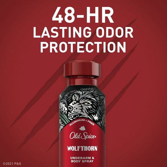 Old Spice Aluminum Free Body Spray for Men, Wolfthorn, 5.1 Oz