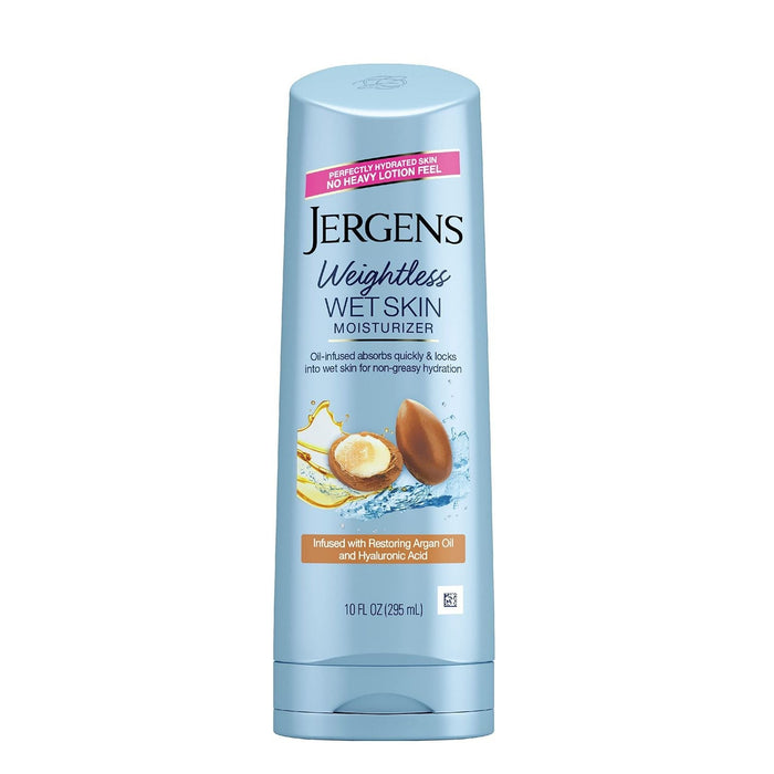 Jergens Argan Oil Weightless Wet Skin Body Lotion, 10 Fl Oz