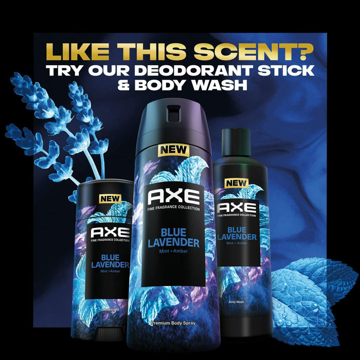 Axe Fine Fragrance Collection Premium Deodorant Body Spray for Men Blue Lavender, 4 oz