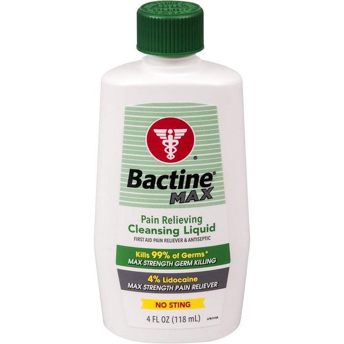 Bactine Max Pain Relieving Cleansing Liquid 4 Oz