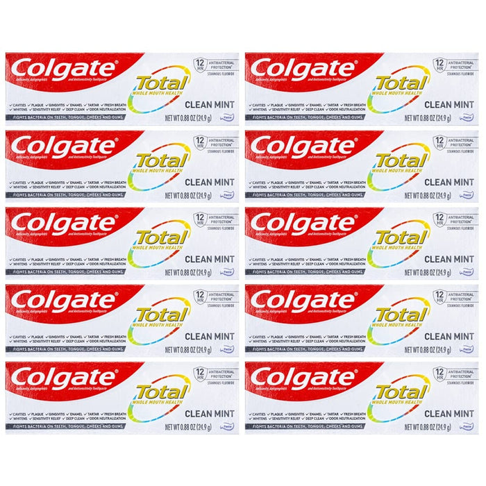 Colgate Total Toothpaste, Clean Mint, Travel Size, 0.88 Ounce