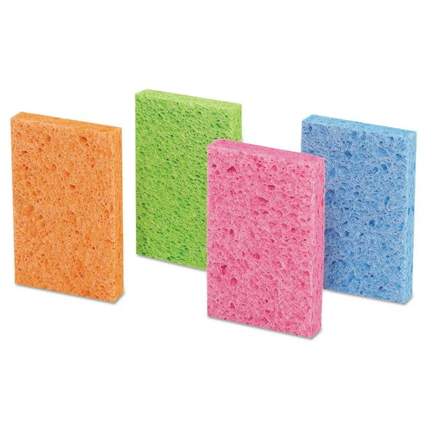 O-Cel-O Sponge w/3M Stayfresh Technology, 4 7/10 x 3 x 3/5, 4/Pack