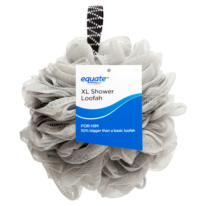 Equate Beauty Men's Body XL Shower Loofah, Mesh Netting Large Body Scrubber