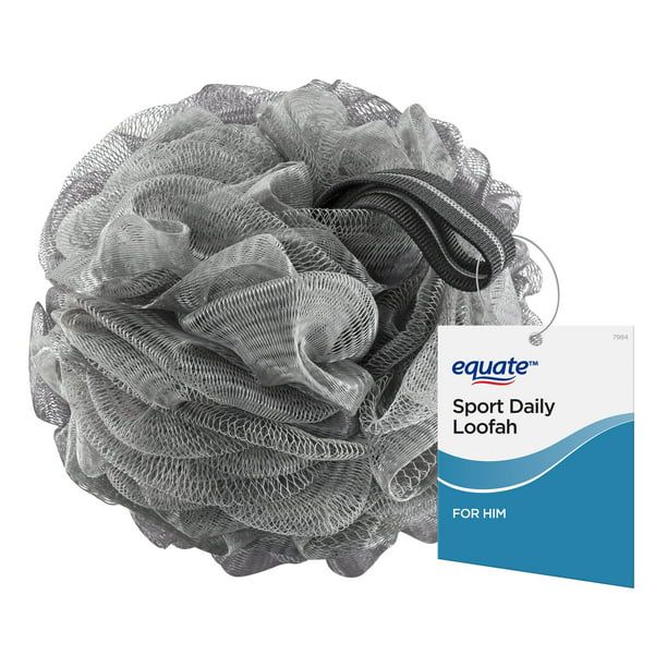 Equate Beauty Men's Body Sport Daily Bath Loofah, Mesh Netting Loofah Body Scrubber