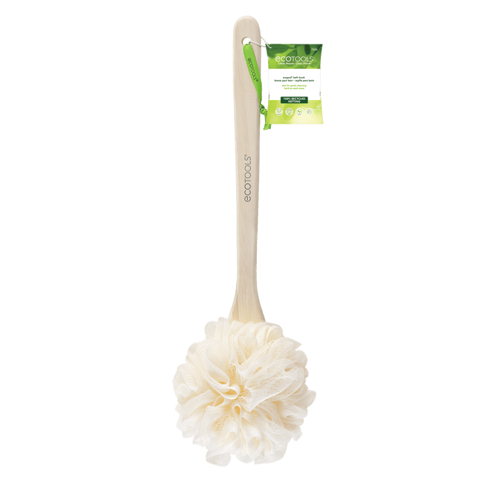 EcoTools EcoPouf Bath Brush, Bath Loofah & Handle, 1 Count