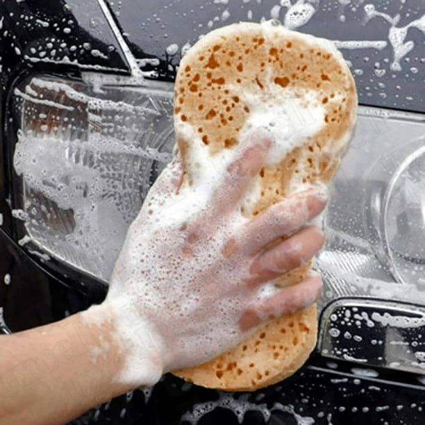 Yellow Absorbent Wash Sponge Pad 20 x 18 x 4.8cm for Vehicles Car