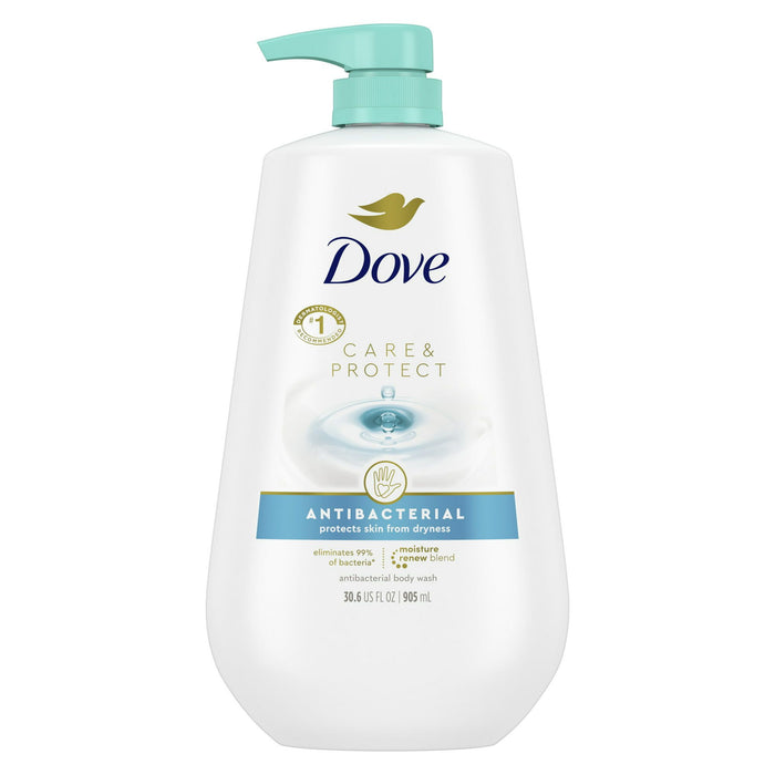 Dove Care & Protect Antibacterial Liquid Body Wash with Pump, 30.6 oz