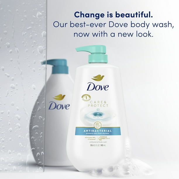 Dove Care & Protect Antibacterial Liquid Body Wash with Pump, 30.6 oz