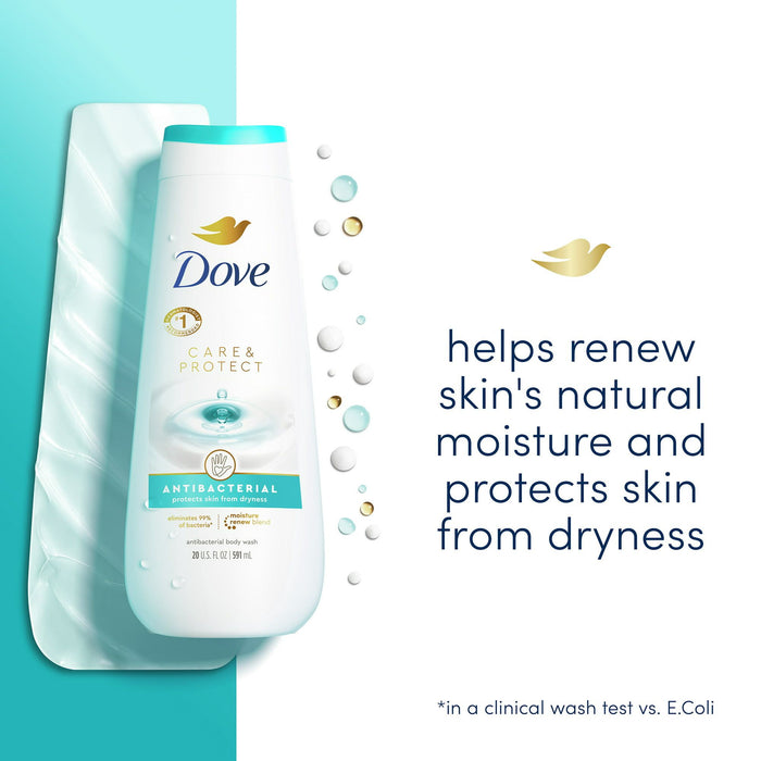 Dove Care & Protect Body Wash Antibacterial, 20 oz