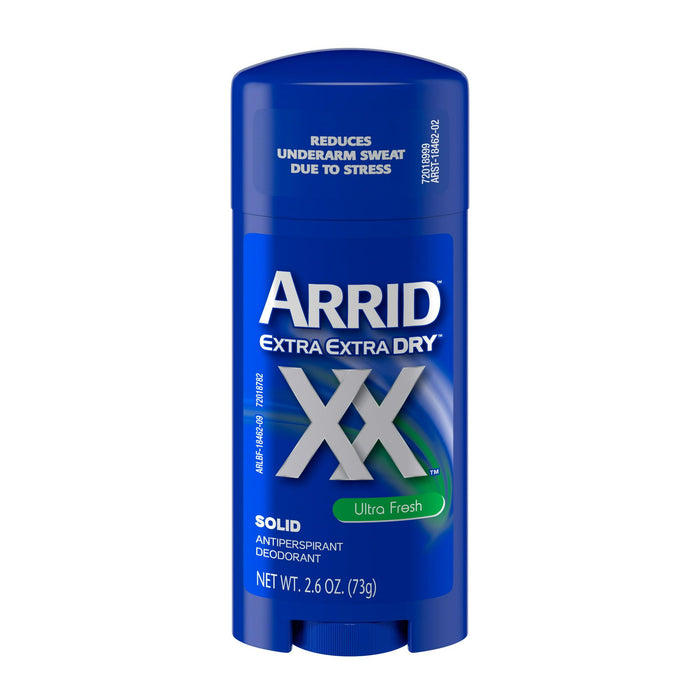 Arrid XX Extra Extra Dry Solid Antiperspirant Deodorant, Ultra Fresh, 2.6 oz