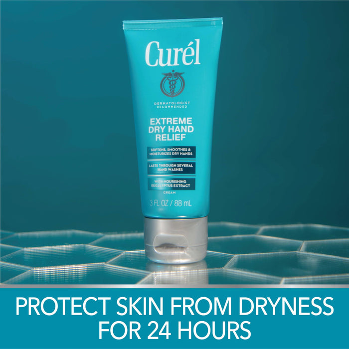 Curel Extreme Dry Hand Healing Hand Cream with Eucalyptus Extract, 3 fl oz