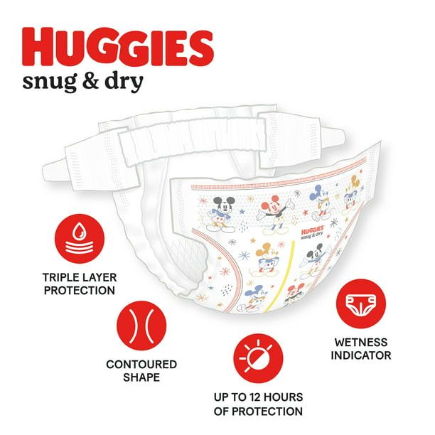 Huggies Snug & Dry Baby Diapers Size 1; Count 108