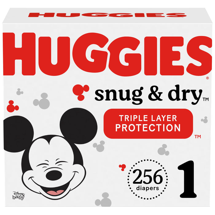 Huggies Snug & Dry Baby Diapers Size 1; Count 256