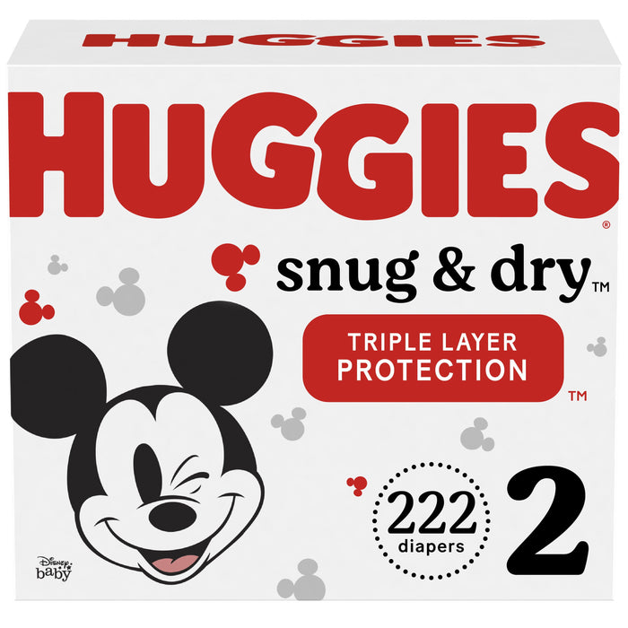 Huggies Snug & Dry Baby Diapers Size 2; Count 222