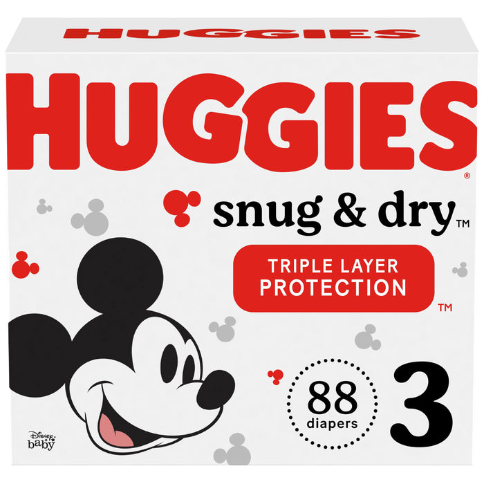 Huggies Snug & Dry Baby Diapers Size 3; Count 88