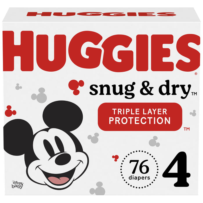 Huggies Snug & Dry Baby Diapers Size 4; Count 76