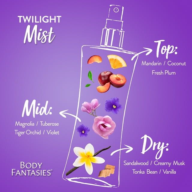 Body Fantasies Signature Fragrance Body Spray Twilight Mist 8 fl oz