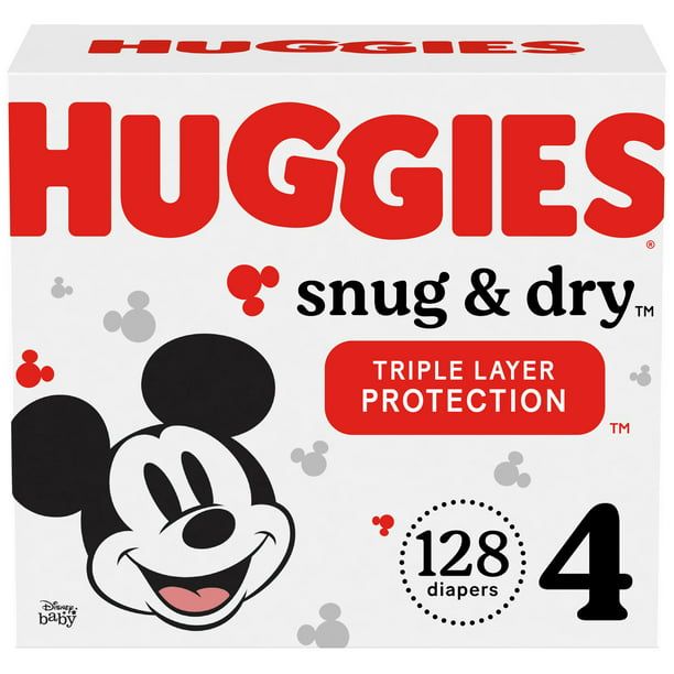 Huggies Snug & Dry Baby Diapers Size 4; Count 128