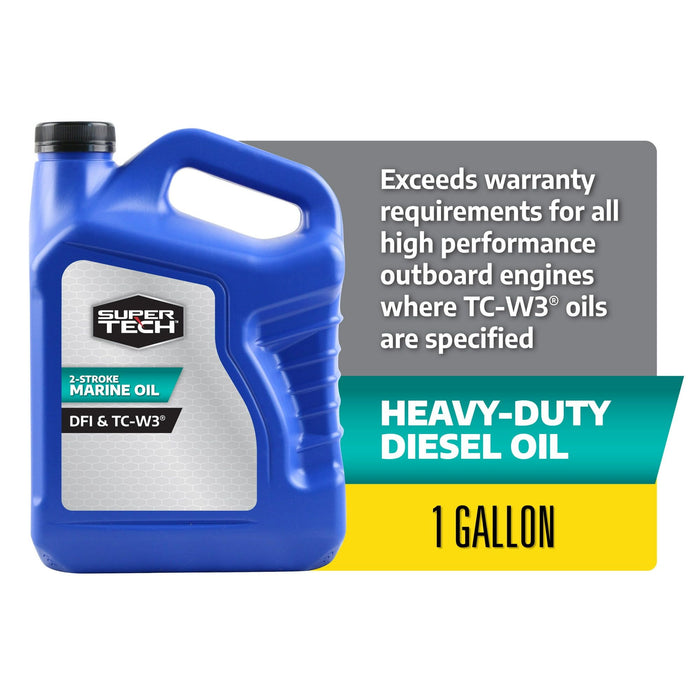 Super Tech TC-W3 Outboard 2 Cycle Engine Oil, 1 Gallon