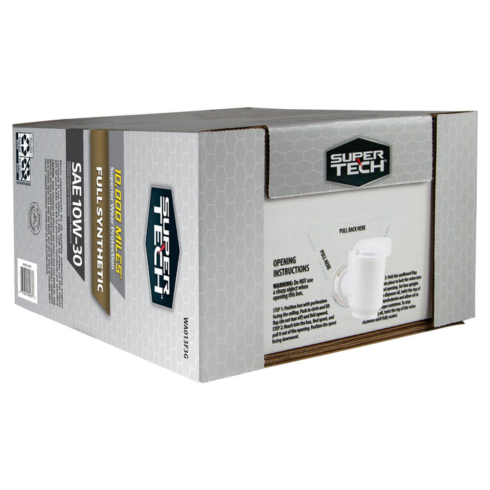 Super Tech Full Synthetic SAE 10W-30 Motor Oil, 12 Quart Bag (3 gallons)