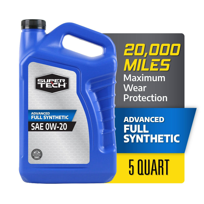 Super Tech Advanced Full Synthetic Motor Oil SAE 10W-30, 5 Quarts