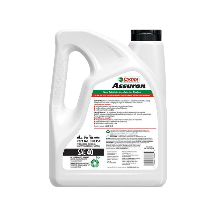 Castrol Assuron HD Diesel SAE 40 Motor Oil, 1 Gallon