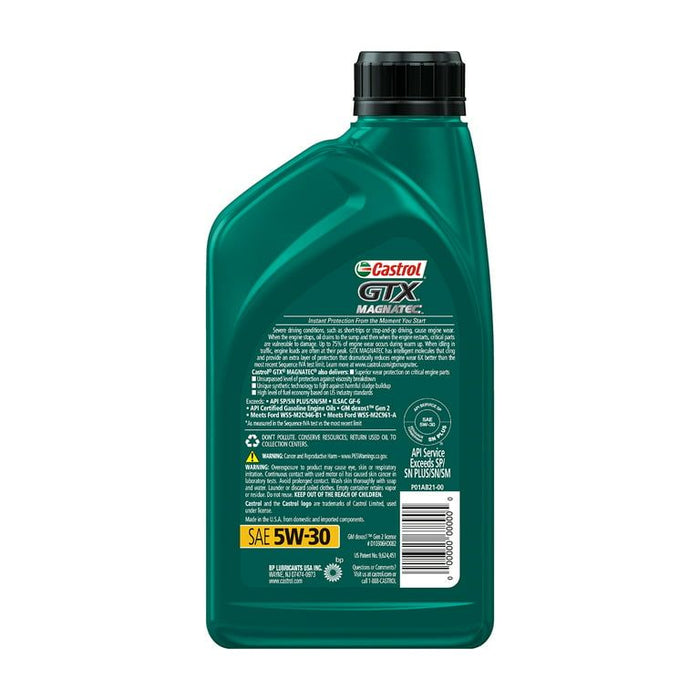 Castrol GTX MAGNATEC 5W-30 Full Synthetic Motor Oil, 1 Quart