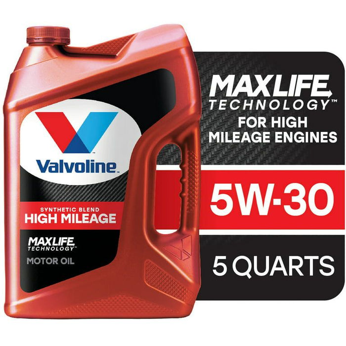 Valvoline High Mileage MaxLife 5W-30 Synthetic Blend Motor Oil 5 QT