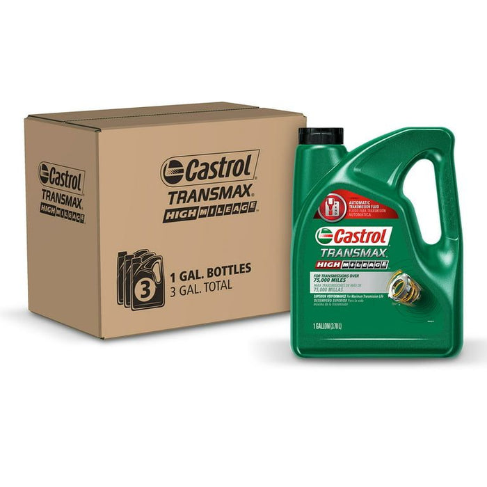 Castrol Transmax High Mileage Automatic Transmission Fluid, 1 Gallon, Case of 3