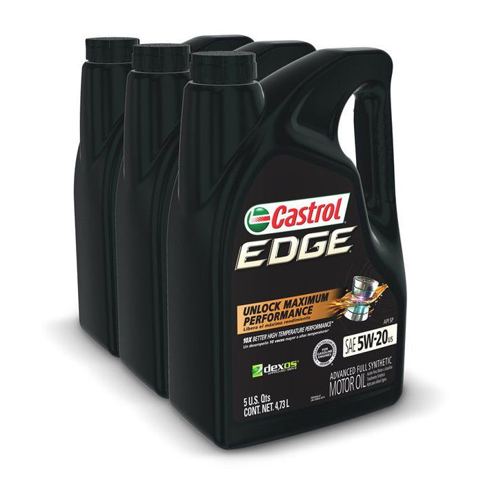 Castrol Edge 5W-20 Advanced Full Synthetic Motor Oil, 5 Quarts, Case of 3