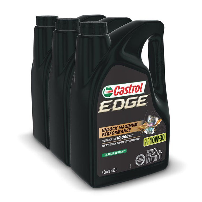 Castrol Edge 10W-30 Advanced Full Synthetic Motor Oil, 5 Quarts, Case of 3